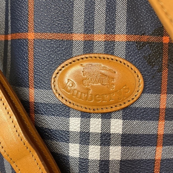 Burberry Bucket Bag coated canvas navy blue Haymarket pattern - Picture 4 of 14